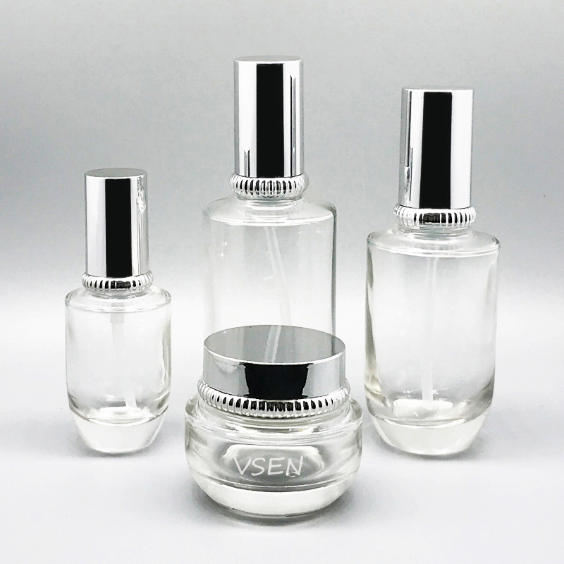 透明石榴瓶子 玻璃瓶现货 化妆品套装瓶子150ml(图3)